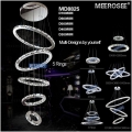 modern 5 rings crystal led ceiling light fixture led crystal lighting for stairs staircase el villa hallway porch lighting