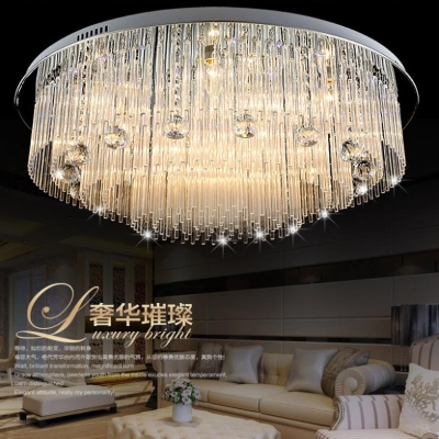 modern crystal ceiling chandelier light fixture simple ceiling chandelier lights led light source [crystal-ceiling-2586]