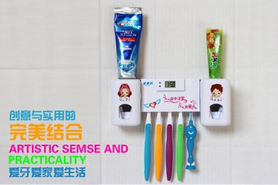 new brand toothpaste dispenser toothbrush holder bathroom accessories acessorios para banheiro dente taibest [bathroom-products-2034]