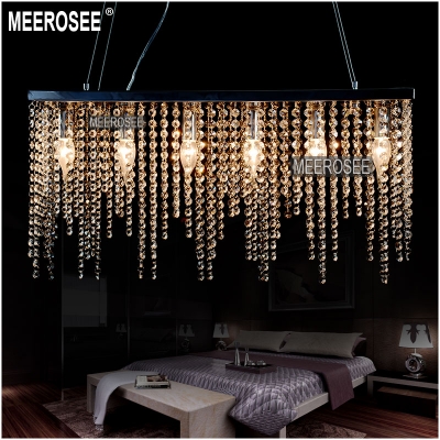 rectangle crystal pendant light fitting/ lamp/ lighting fixture for dining room, bedroom md8591