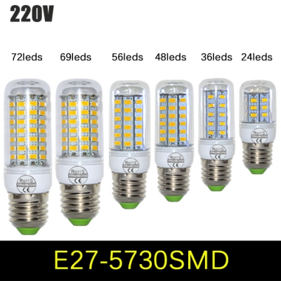 smd5730 e27 led corn bulb 220v 7w 12w 15w 20w 25w 30w led lamp pendant light 24-72leds with ce rohs indoor lighting lampada led [5730-72led-series-903]