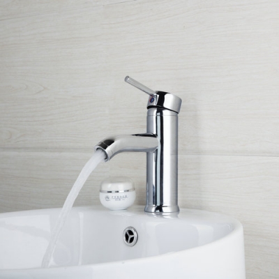 soild brass single one handle/hole bathroom lavatory laundry vanity wash basin 8340/1 deck mounted sink tap mixer faucet [bathroom-mixer-faucet-1967]