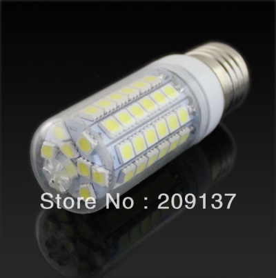 superbright white light led corn bulb e27 g9 200-240v 69pcs 5050 smd led lamp beads 1200 lumens with lamp shade
