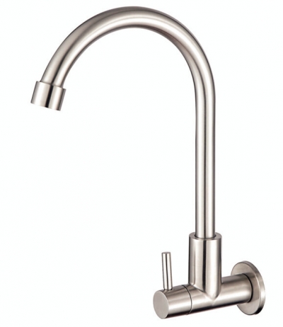 sus304 304 stainless steel kitchen faucet unleaded single cold water taps concealed sf422 [kitchen-faucet-4083]