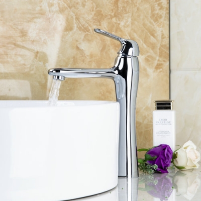tall /cold bathroom chrome deck mounted 92433 brass single handle wash basin sink vessel vanity torneira tap mixer faucet