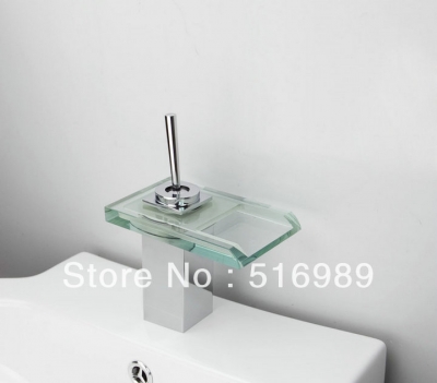 waterfall spout bathroom wash basin sink faucet single handle hole vessel mixer tap lf518