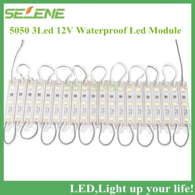 1000pcs/lot 5050 3 led module 12v waterproof advertisement design led modules lighting