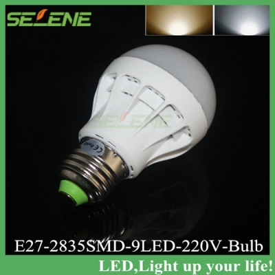 10pcs led e27 2835smd 9led 5w led e27 led lamp lights led bulb led light bulb cold white/warm white ac220v 230v 240v [led-bulb-lamp-4666]