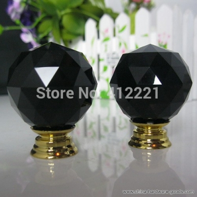 10pcs/lot antique 40mm black crystal kitchen cabinet brass handle for decoration and daily use