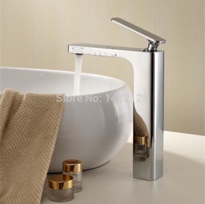 2015 new arrival patent design lead single lever solid brass bathroom countertop faucet taps mixer