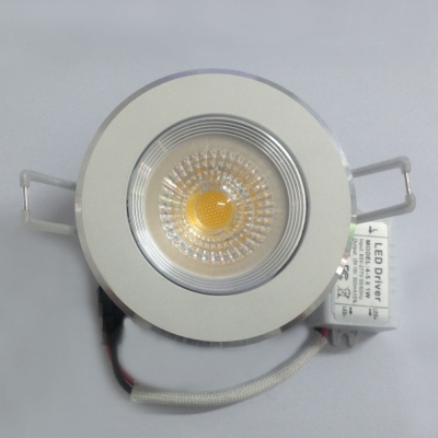 2015 newest 5w high bright led cob chip dimmable downlight recessed led ceiling light spot light lamp white/ warm white