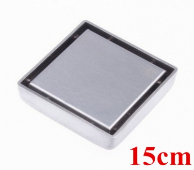 304 stainless steel 15cm*15cm anti-odor floor drain bathroom hardware square shower floor drain dr021 [bathroom-accessory-1453]