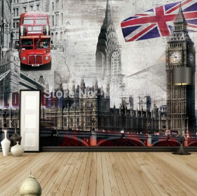 3d large murals of european style of ancient london wallpaper ktv bar coffee hall personality offbeat wallpaper [3d-large-murals-wallpaper-671]