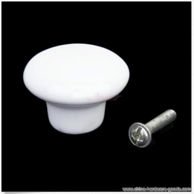 5 x white round ceramic handles pull knob for kitchen cabinet cupboard bin drawer dresser [Door knobs|pulls-321]