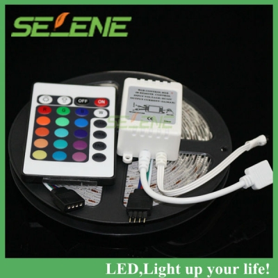 5050 rgb led strip flexible light lamp 5m 300 led smd non waterproof rgb strip led +24key controller [smd5050-8668]