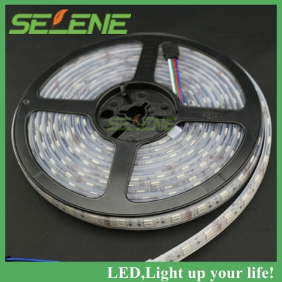 5m/lot new led strip 5050 smd 60pcs/m dc12v 300led rgb led strip super bright silicone tubing ip67 waterproof led strip [smd5050-8675]
