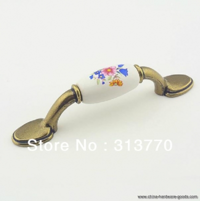 76mm ceramic furniture handle kitchen cabinet knobs handles dresser drawer handle [Door knobs|pulls-2561]