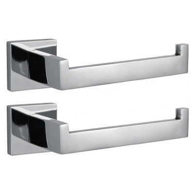 bathroom toilet paper holder wall mount 2-pack polished stainless steel [super-deals-8832]