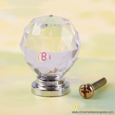 bitseller 2014 big promotion 4pcs 30mm crystal cupboard drawer cabinet knob diamond shape pull handle #06 eco-friendly [Door knobs|pulls-2821]