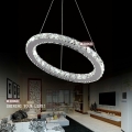 crystal ring led chandelier crystal lamp / light / lighting fixture modern led circle light d300mm