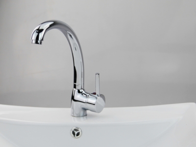 deck mount spray stream brass chrome bathroom sink faucet single handle swivel spout kitchen mixer tap nb-011 [bathroom-mixer-faucet-1710]