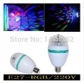 eb3625 rgb 3w e27 crystal auto rotating led bulb full color mini stage dj lamp light zm00309