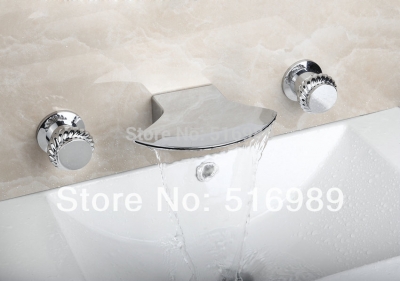 good quality hatchet shape wall mounted 3 pcs chrome bathtub faucet set 23f [3-pcs-bathtub-faucet-set-607]