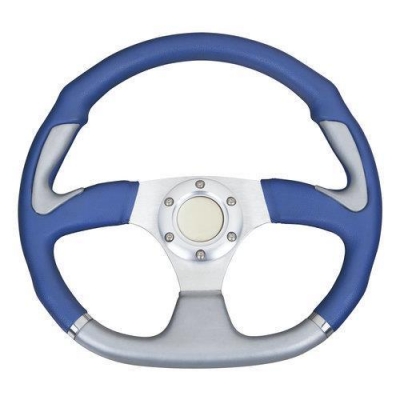 hello car steering wheel gray blue pu hole-digging breathable q30 slip-resistant universal supplies car accessories