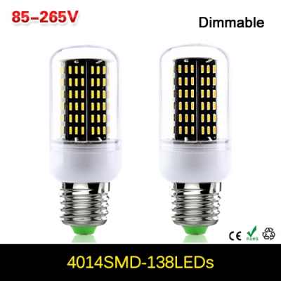 high luminous flux dimmable 4014 smd led lamp e27 e14 110v 220v candle ampoule spot led bulb 138led lampada led light bulb [4014-chip-series-104]