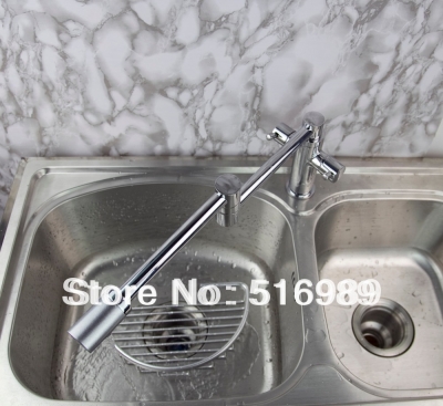 kitchen swivel chrome finish brass faucet sink bathroom basin mixer tap hejia128 [kitchen-mixer-bar-4351]