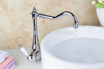 l-8485 single rubber handle construction & real estate chrome faucet 4 kitchen & bathroom mixer tap basin faucets [bathroom-mixer-faucet-1834]