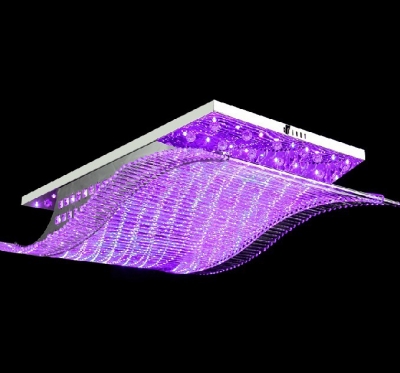 led ceiling lighting lamps crystal lamps smooth rectangular remote [crystal-ceiling-2597]