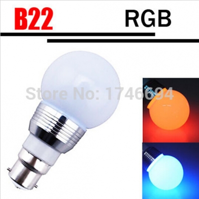 led lamps b22 bayonet bulb 5w / 10w fog mask 85-265v rgb with remote control dimmable color zm00951/zm00952 [ball-bulb-1320]