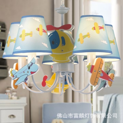 minimalist modern children's bedroom children's room lighting chandelier lighting lovely azure aircraft [chandeliers-2316]