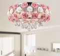 modern flower shape glass crystal chandelier restaurant light roses shaped lamp shade dia 480mm