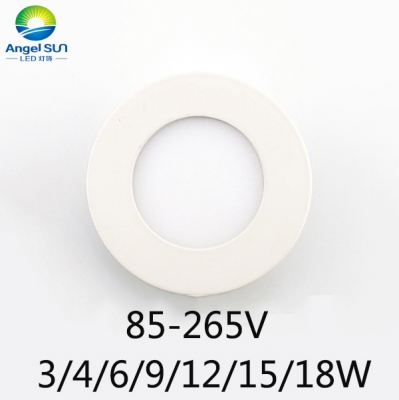 new ultra thin design 3 inch 3w led ceiling recessed downlight / round panel light, 65mm hole, 1pc/lot