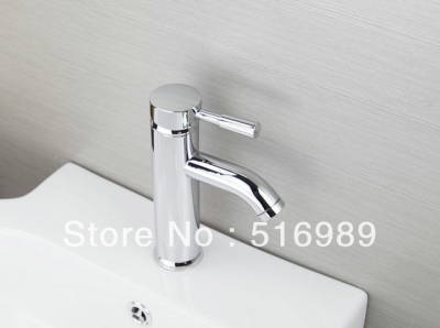 short chrome finish bathroom faucet bathroom basin mixer tap with and cold water mak206