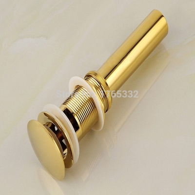 solid brass bathroom lavatory sink pop up drain with gold finish bathroom parts faucet accessories dp51033 [bathroom-accessory-1541]