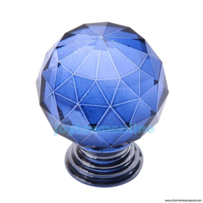 sphere blue crystal single-arch bedroom modern furniture handles knobs #1jt [Door knobs|pulls-652]