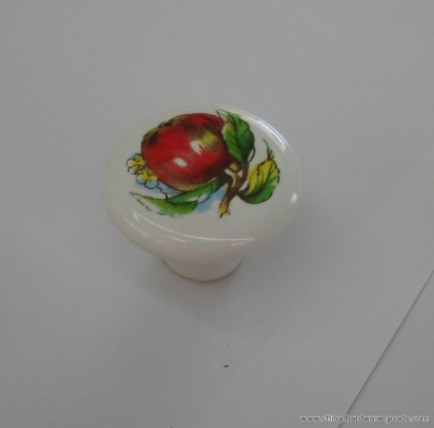 10 pcs ceramic wine ark wardrobe cabinet shoe cabinet handle apple [Door knobs|pulls-581]