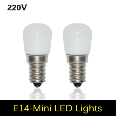 1pcs new mini e14 3w ac 220v 240v led candle lamp cob bulb chandelier light for fridge refrigerator zer
