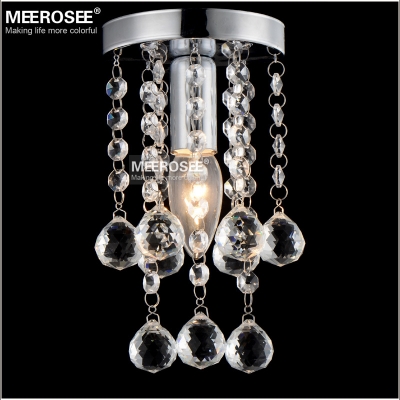 5 inch crystal chandelier light fitting flush mounted lustre lamp crystal light for aisle hallway porch corridor staircase [small-light-8553]