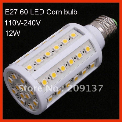 60 led smd corn light bulb lamp e27 12w 110v -240v warm white,cold white,white