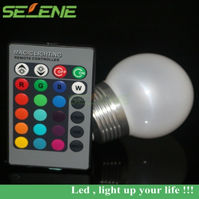 9w 2015 new arrival rgb e27 16 colors led light bulb lamp spotlight ac 85-265v 360 degree with ir remote control [led-bulb-lamp-4675]