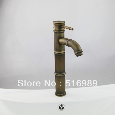 bamboo style antique brass kitchen sink bathroom basin sink mixer tap brass faucet ls 0016