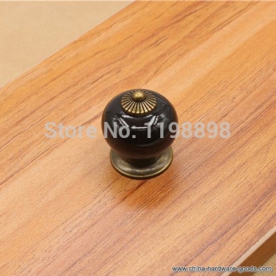 black ceramic door handles furniture hardware pull handle dragon ball kitchen cupboard drawer cabinet knobs [Door knobs|pulls-1084]