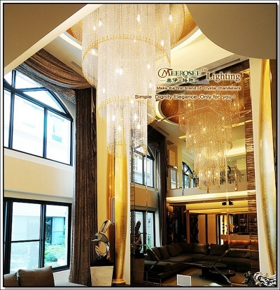 classic el large crystal lamp, crystal ceiling light for mall, lobby and foyer md619 d800mm x h1800mm [crystal-ceiling-light-2623]