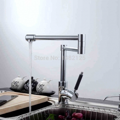 contemporary style deck mounted folding pull down kitchen faucet [kitchen-faucet-4065]