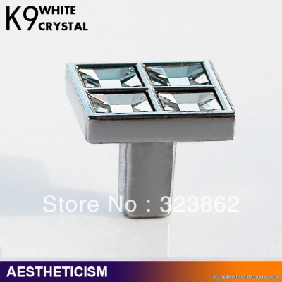 crystal glass cabinet knob drawer pull handle kitchen door wardrobe hardwarefor for furniture