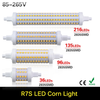 dimmable r7s led lamp 7w 14w 20w 25w smd 2835 110v 220v 230v 240v 78mm 118mm135mm 190mm r7s led corn bulb 360 degree floodlight